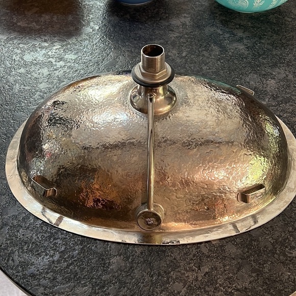 20” Hammered Satin Nickel Under Mount Oval Sink Made in Mexico - Picture 8 of 12